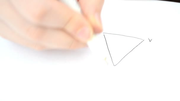 Triangolo Carta Geometria Come Scienza — Video Stock