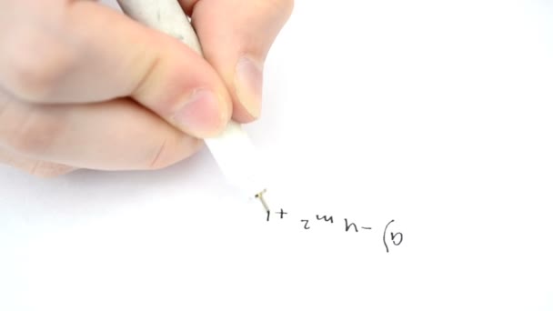 Escribimos Papel Matemáticas Fórmulas — Vídeo de stock