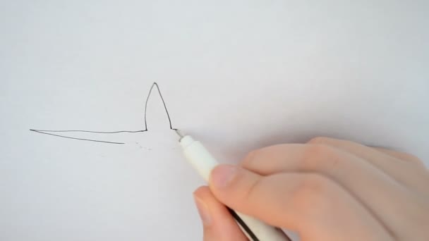 Dibujamos Avión Dibujo Sobre Papel — Vídeos de Stock