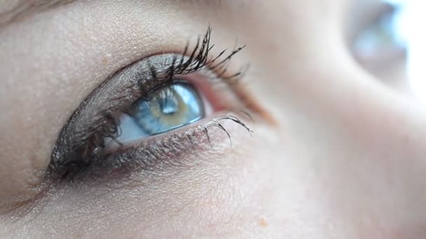 Olha Para Olhos Olhos Mulher — Vídeo de Stock