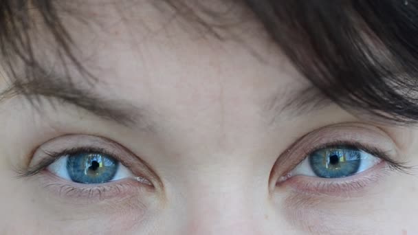 眼睛和头发 女性眼睛 — 图库视频影像