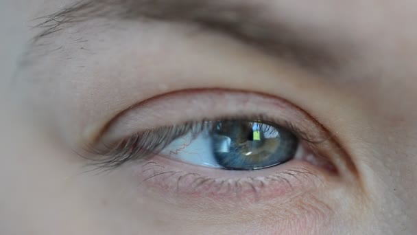 Blick Die Augen Abschuss Eines Auges — Stockvideo