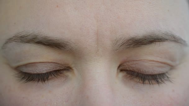 Kobiece Oczy Oczy Brwi — Wideo stockowe