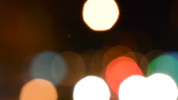 Nocne Reflektory Mieście Transport Formie Tła — Wideo stockowe