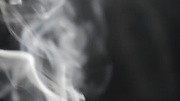 Rauch Auf Schwarzem Hintergrund Ist Viel Rauch Vom Feuer — Stockvideo