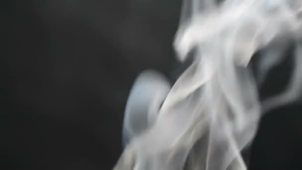 Rauch Und Hintergrund Grauer Rauch Auf Schwarzem Hintergrund — Stockvideo