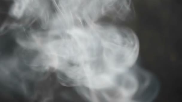 Rallentatore Molto Fumo Uno Sfondo Fumo Arte Sfondo Nero — Video Stock