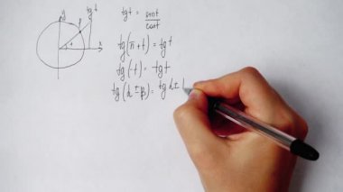 Kağıda matematiksel formüller yazmak. Matematikçinin işi..