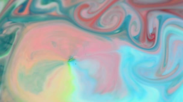 混合的油漆 波浪的运动 — 图库视频影像