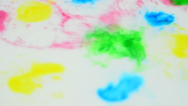 Fondo Color Movimiento Mezcla Pinturas Efecto Vídeo — Vídeo de stock