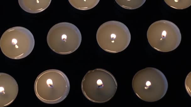 Velas Fundo Preto — Vídeo de Stock