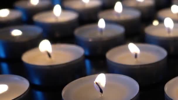 Candele Sfondo Nero — Video Stock