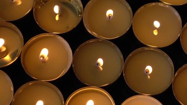 Candele Sfondo Nero — Video Stock