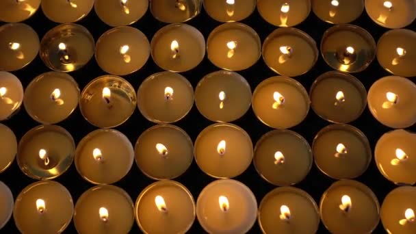 Candele Sfondo Nero — Video Stock