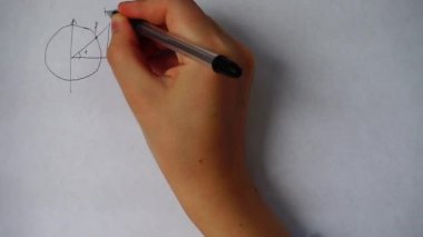 Kağıda matematiksel formüller yazmak. Matematikçinin işi..