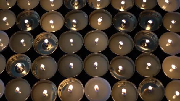 Svíčky Černém Pozadí — Stock video