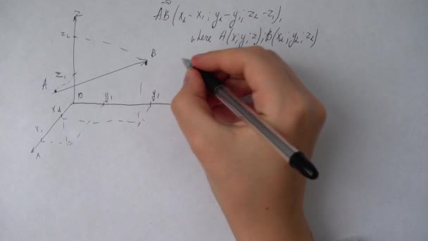 Psaní Matematických Vzorců Papíře Práce Matematika — Stock video