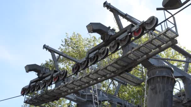 Teleférico Para Montjuic Barcelona — Vídeo de Stock