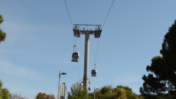 Téléphérique Vers Montjuic Barcelone — Video