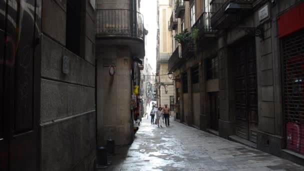 Barcelone Quartier Gothique Tournage Espagne — Video