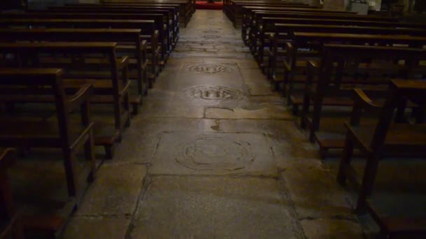 Toit Église Antique Sant Pere Rodes Girona Catalonie Espagne — Video