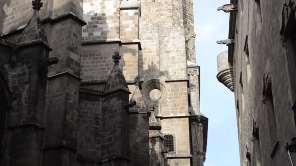 Barcelona Bairro Gótico Tiro Espanha — Vídeo de Stock