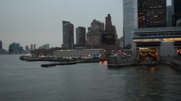 Нью Йорк Мангеттен Гудзонова Затока — стокове відео