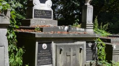 Güzel anıt. Lviv, Ukrayna. Lychakovsky Mezarlığı, Ukrayna 'nın en eski mezarlarından biri olan Lychakov' un tarihi bölgesi Lviv 'deki tarihi ve anıtsal (1991' den beri) bir mezarlıktır..