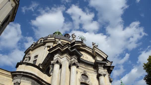 Grieks Katholieke Kathedraal Van Lviv Lviv Oekraïne Dominicaanse Kerk Het — Stockvideo