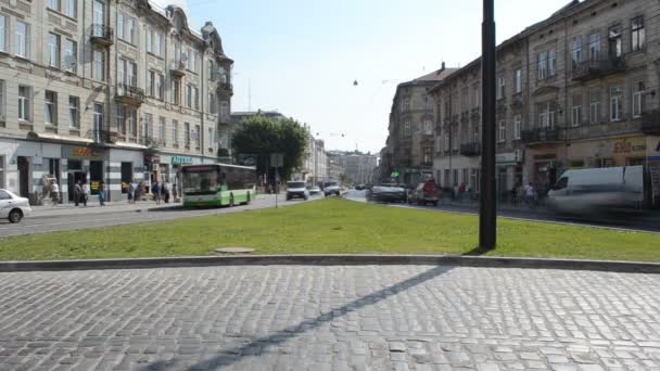 Architektur Von Lviv Ukraine Lviv Ist Die Stadt Der Regionalen — Stockvideo