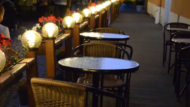 咖啡厅和灯 咖啡厅和灯具 — 图库视频影像