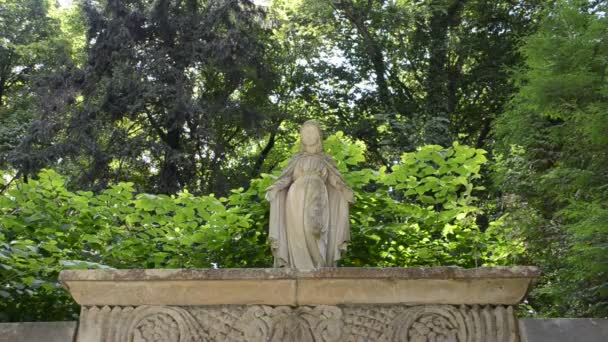 Oude Begraafplaats Lviv Oekraïne Lychakovski Begraafplaats Historische Gedenkteken Landgoed Sinds — Stockvideo