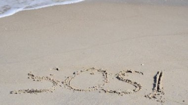 SOS işareti bir dalga tarafından silindi. Kumsalda yardım çığlığı.
