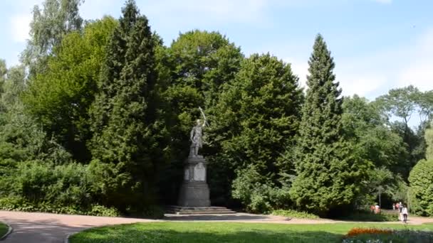 Monument Voor Jan Kilinskii Jan Kilinsky Poolse Kolonel Een Van — Stockvideo