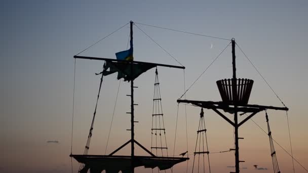 Mâts Ciel Tournage Soir Août — Video