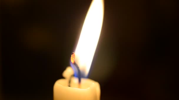 Candle Flame Night Candles Shooting Macro — Stock Video