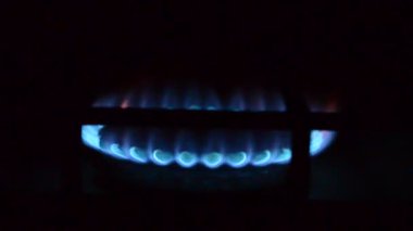 Mavi ateş. Gaz yanığı