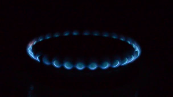 Blaues Feuer Feuer Küche — Stockvideo