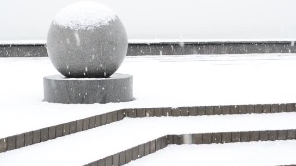 城市建筑 冬季和冬季 — 图库视频影像