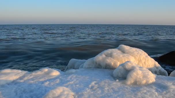 Крижані Блоки Море Лід Небо — стокове відео