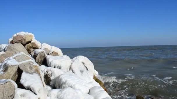 Disparos Febrero Hielo Sol — Vídeo de stock