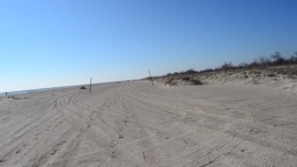 Θαλάσσια Άμμος Αμμώδης Δρόμος Προς Θάλασσα — Αρχείο Βίντεο