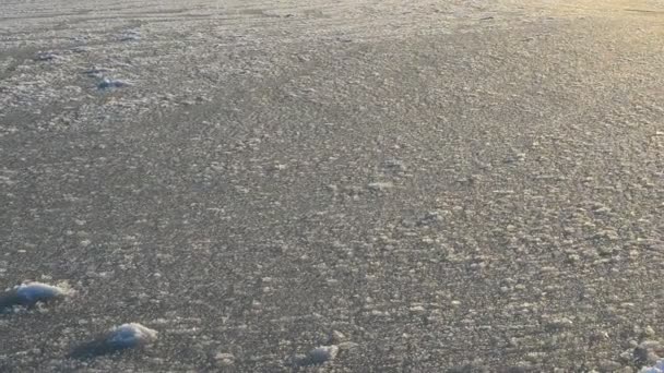 Mar Congelado Témpanos Hielo Agua — Vídeos de Stock