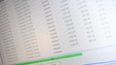 Dosyaların kodlanması. Bir bilgisayar ekranındaki dosyanın kodlama süreci.