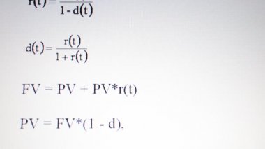 Hesaplama formülleri. Ekranda hareket