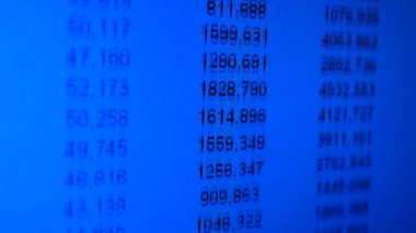 Analiz için veri. Mavi arkaplandaki figürler