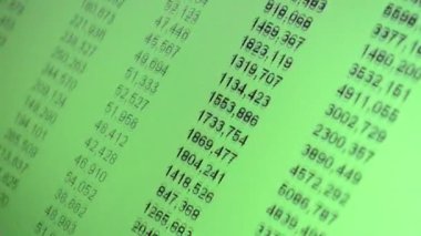 Rakamlardan oluşan kolonlar. Hızlı veri hareketi