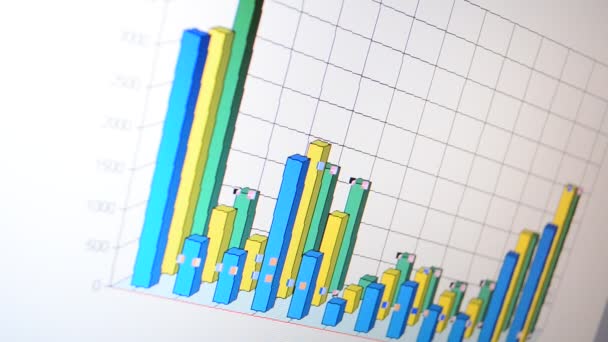 Análisis Horarios Negocio Gráficos — Vídeo de stock