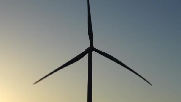 Yel Değirmeni Rüzgar Çiftliği Rüzgar Türbini — Stok video