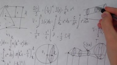Kağıda matematiksel formüllerin yazılması.